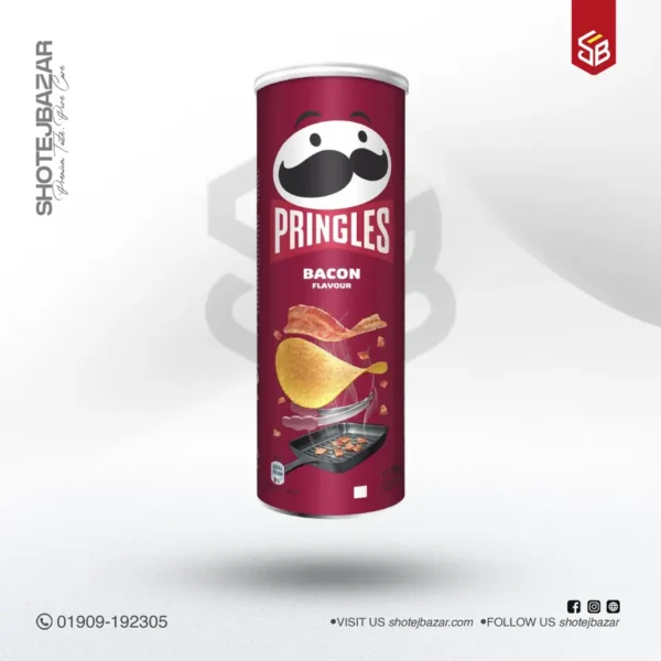 PRINGLES Bacon Flavor Potato Chips European Snacks 168g - Image 1