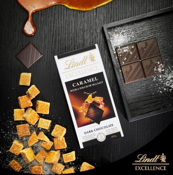 Lindt Excellence Caramel With Touch Of Sea Salt 100G