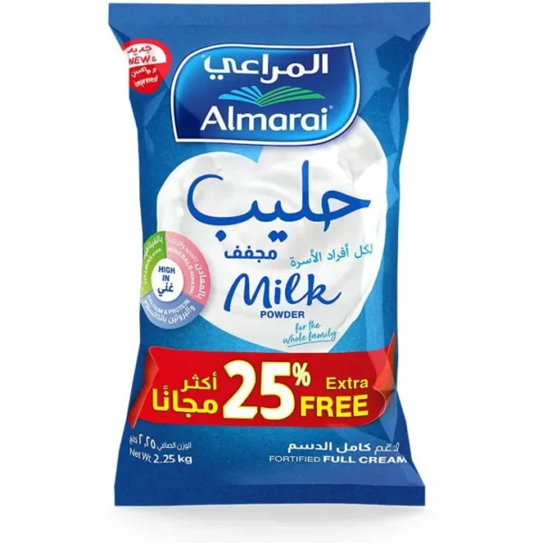 Almarai Full Cream Milk Powder, 2.25 kg, White