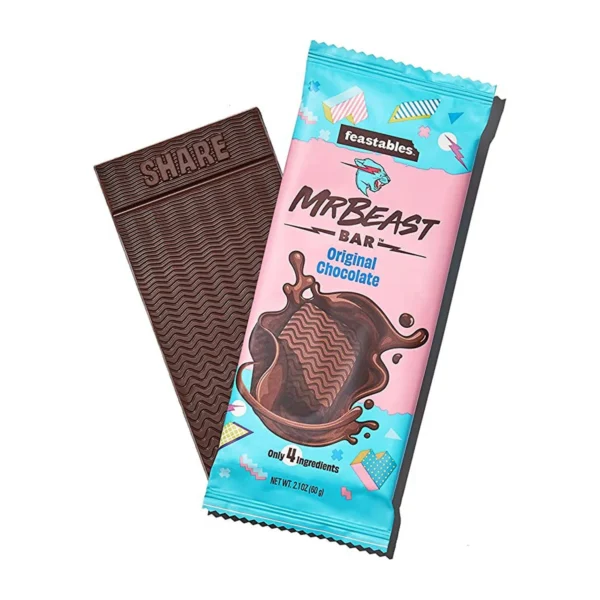 Feastables MrBeast Original Chocolate Bar, 2.1 oz (60g), 1 bar