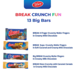 Tiffany Break Crunch Fun 13 Big Crunchy Wafer Fingers in Creamy Milk Chocolate, 313.5g