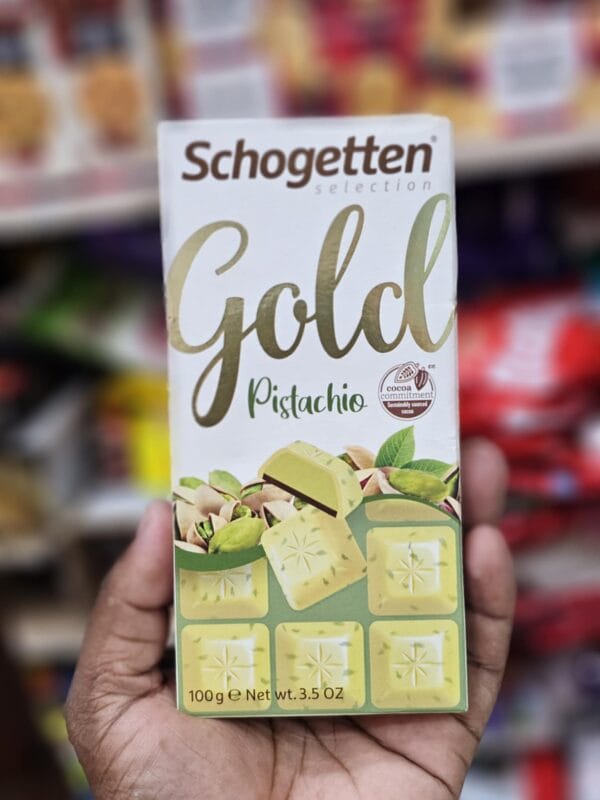 Schogetten Selection Gold Pistachio Milk Chocolate 100g