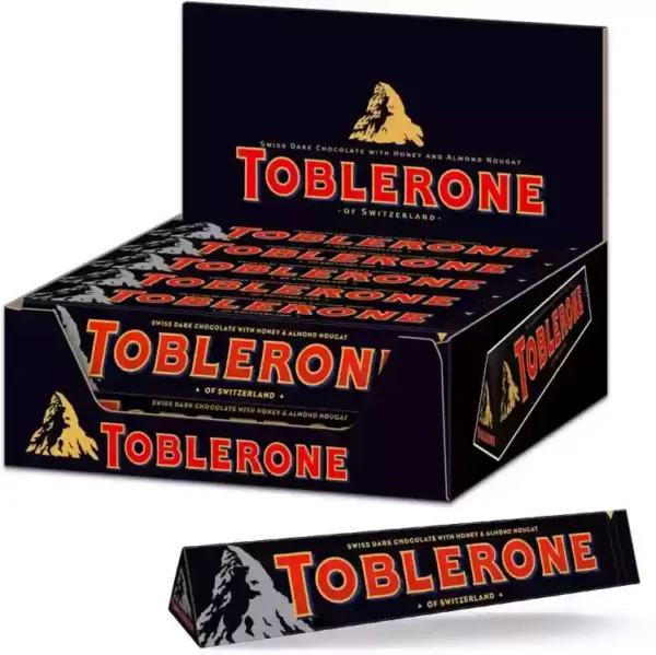 Toblerone Dark Chocolate with Honey and Almond Nougat 1 pkg (100gmx6pcs)