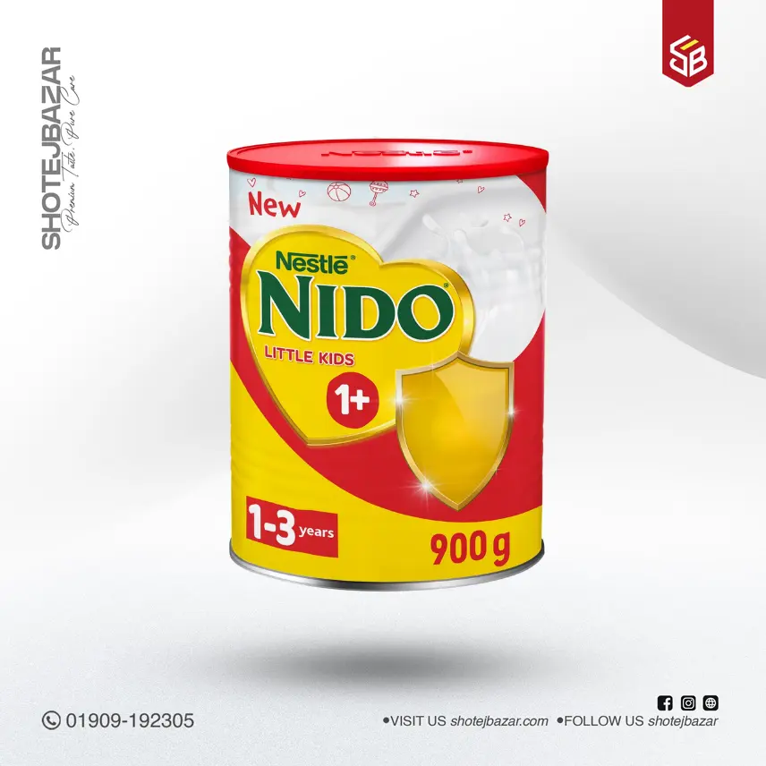 Nestle Nido 1+ Little Kids Baby Milk Formula, from 1-3 Years, Tin 900g