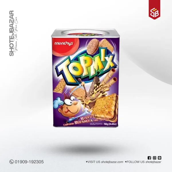 Munchys Topmix Assorted Biscuits Tin 700gm - Image 1