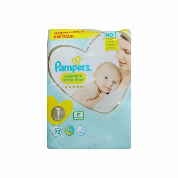 Pampers Premium Care Diaper No.1 Jumbo Pack 2-5 kg 72 Count