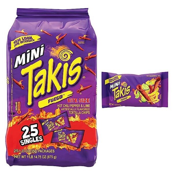 Takis Fuego Mini 1 packet 25 mini pack 875 gm