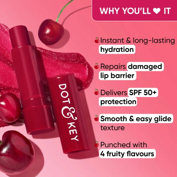 Dot and Key Cherry Crimson SPF 50+ Barrier Repair Hydrating Lip Balm- 4.5g