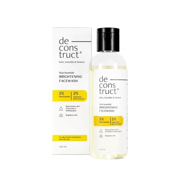 Deconstruct Niacinamide Brightening Facewash 2% Niacinamide + 2% Liquorice Root Extract 100ml