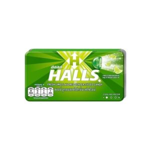 Halls Fresh Lime Flavoured Center Filled Candy 18 x 22.4 gm (Pack 18)