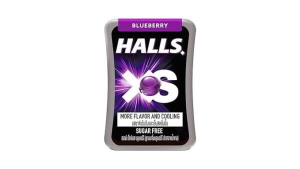 Halls Xs Sugar Free Blueberry Flavoured Candy More Flavor More Cooling 12.6g