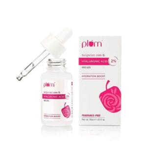 Plum 2% Hyaluronic Acid Fragrance Free Face Serum with Bulgarian Rose 30 ml