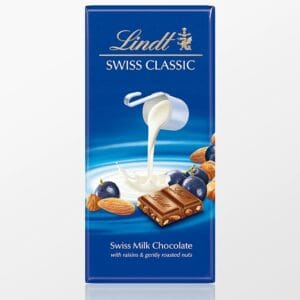 LINDT CHOCOLATE MILK RAISEN NUT 100 GM