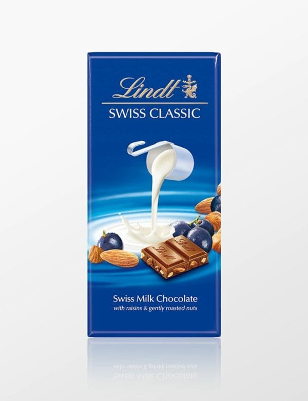 LINDT CHOCOLATE MILK RAISEN NUT 100 GM