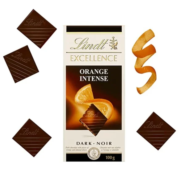 Lindt EXCELLENCE Orange Intense Dark Chocolate Bar, 100g