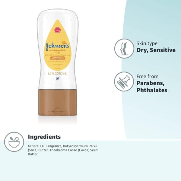 Johnsons Shea & Cocoa Butter Oil Gel 192ml