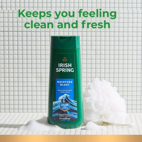 Irish Spring Moisture Blast Moisturizing Face + Body Wash 591ml