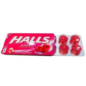 Halls Raspberry Flavoured Center, Filled Candy - 18 Pack, 18 x 22.4 g