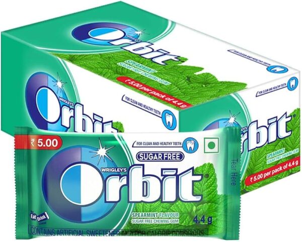 Orbit Spearmint Sugar Free Chewing Gum 1 Box=(3.3gm×32pcs)