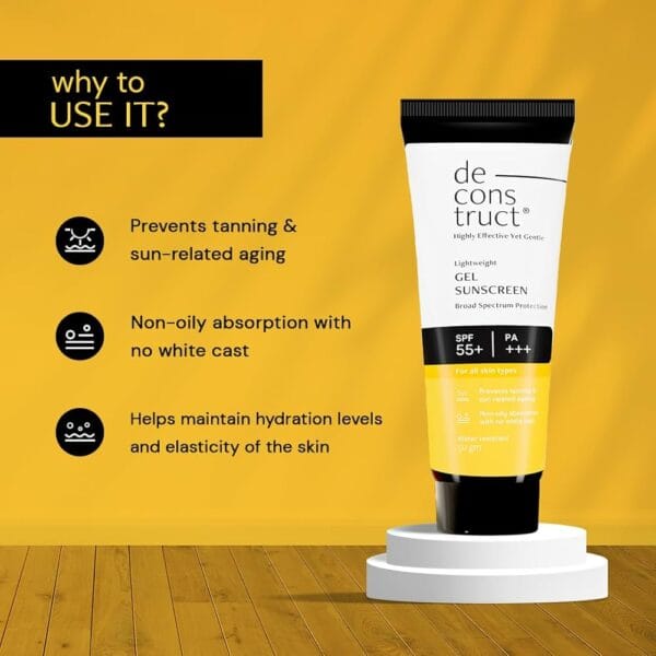 Deconstruct Face Gel Sunscreen SPF 50 + and PA+++ 50gm