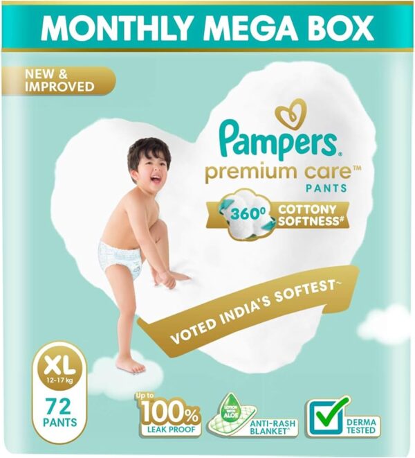 Pampers Premium Care Diaper No.1 Jumbo Pack 2-5 kg 72 Count