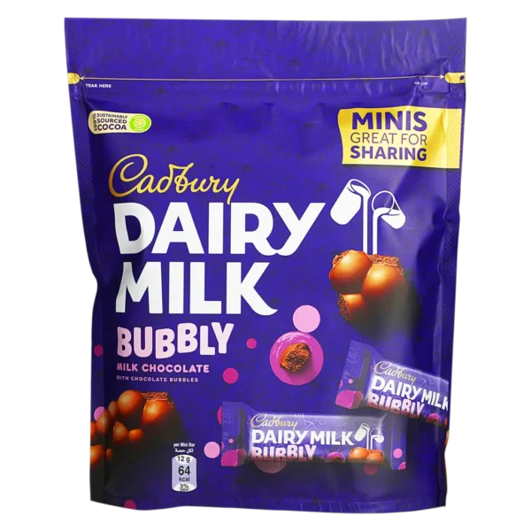 Cadbury Dairy Milk Bubbly Minis Chocolate 168 Gm