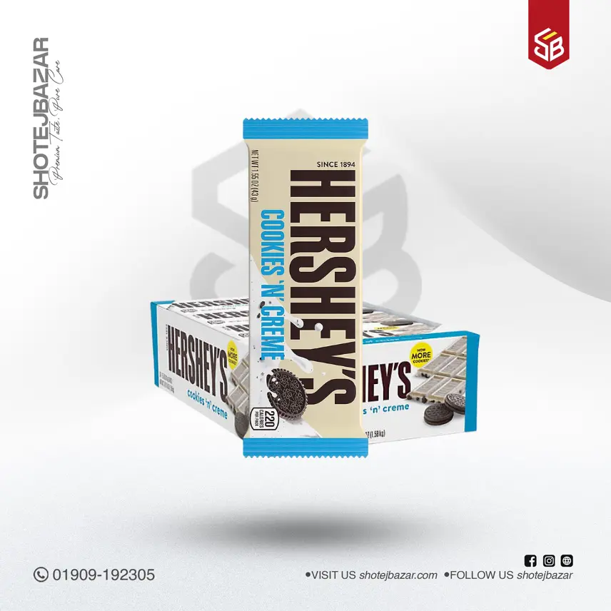 79 HERSHEY'S Cookies 'n' Creme Candy Bars, I Box 40 gm ar 24 pcs - Image 1
