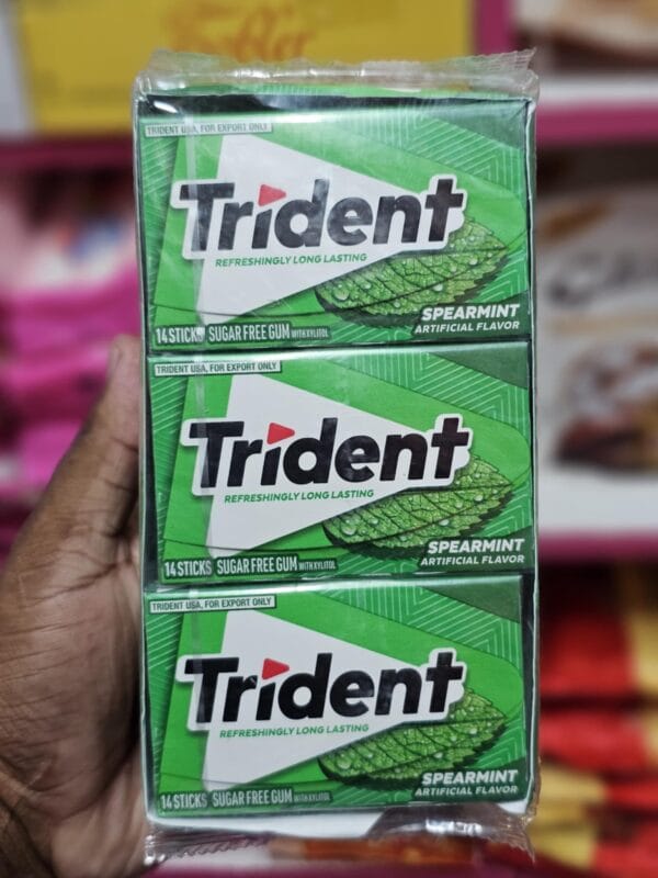 Trident Spare Mint Flavor Chewing Gum Full Box 12 Pack - 168 gm(14 stick)