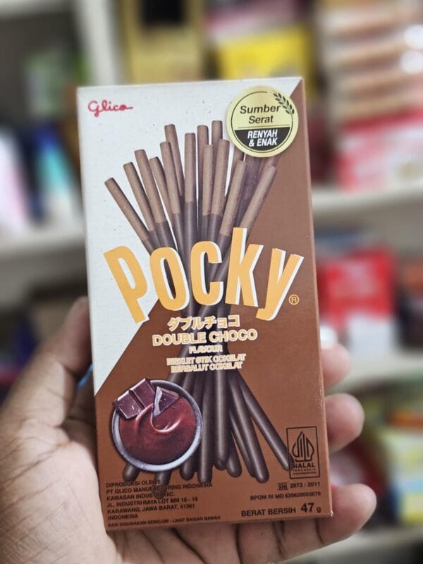 Biskuit Stik Double Choco - Glico Pocky - Biskuit Stik Cokelat - 47gr