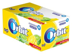 Orbit Lemon & Lime Sugar Free Chewing Gum, 1 Box=(3.3gmx32pcs)