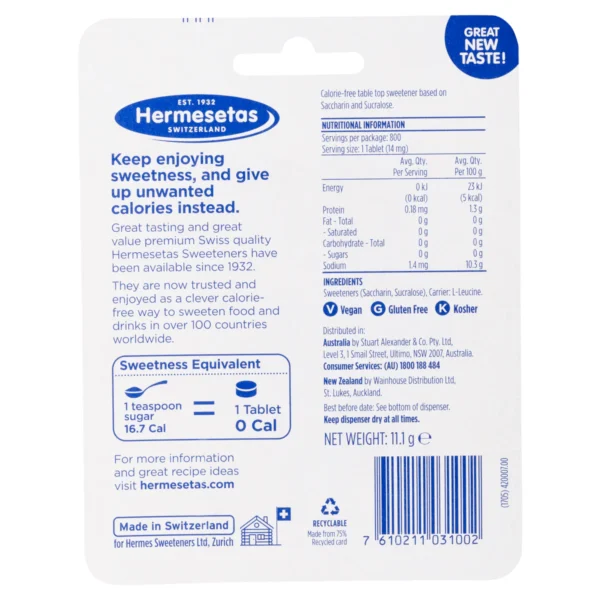 Hermesetas Mini Sweetener - 300 Tablets