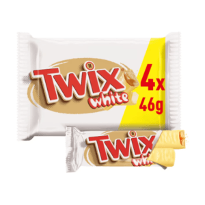 Twix White Chocolate Biscuit Snack Bars Multipack Chocolate 4x46g