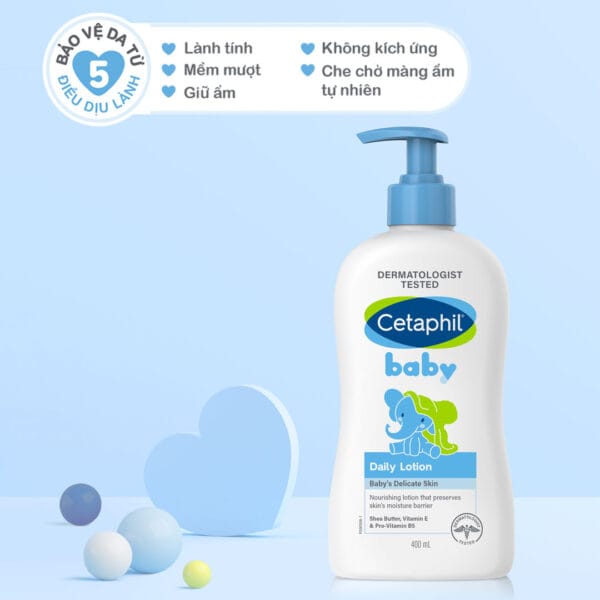 Cetaphil Baby Daily Lotion 400ml with Shea Butter Vitamin E