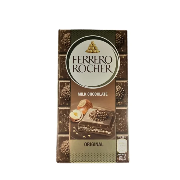 Ferrero Rocher Original Milk Chocolate Bar 90G