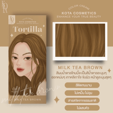 Kota Cosmetics Hair Color Cream Tortilla Milk Tea Brown – 100ml