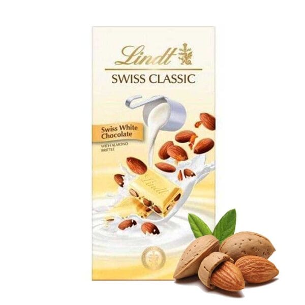 Lindt Swiss White Chocolate with Almond Brittle 100g