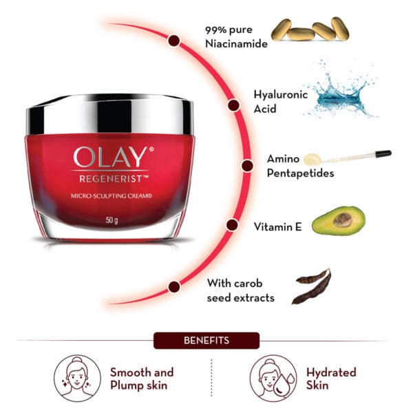 Olay Day Cream Regenerist Microsculpting Moisturiser (NON SPF) (50gm)