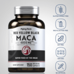 Piping Rock Red Yellow Black Maca 4800mg 150 Capsules