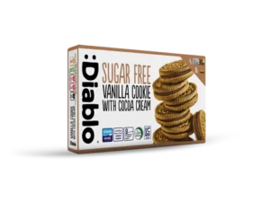Sandwich Vanilla Cookies with Cocoa Cream sugars-free (4x44g) 176g Diablo
