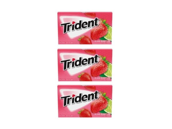 Trident Island Berry Lime Sugar Free Gum Imported, 14 Sticks