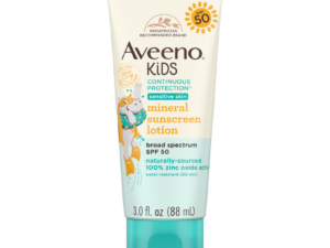 Aveeno Kids Continuous Protection Broad Spectrum SPF 50 Mineral Sunscreen for Sensitive Skin 88ml