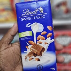 Lindt Swiss Milk Chocolate with Roasted Almonds, 100 g