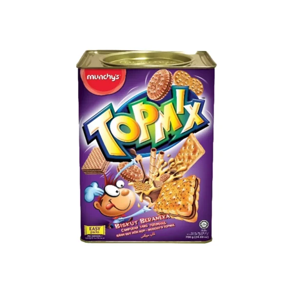 Munchys Topmix Assorted Biscuits Tin 700gm