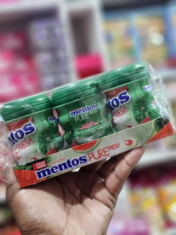 Mentos Pure Fresh Watermelon Flavour Chewing Gum, 6 X 87.5g - Pack of 1