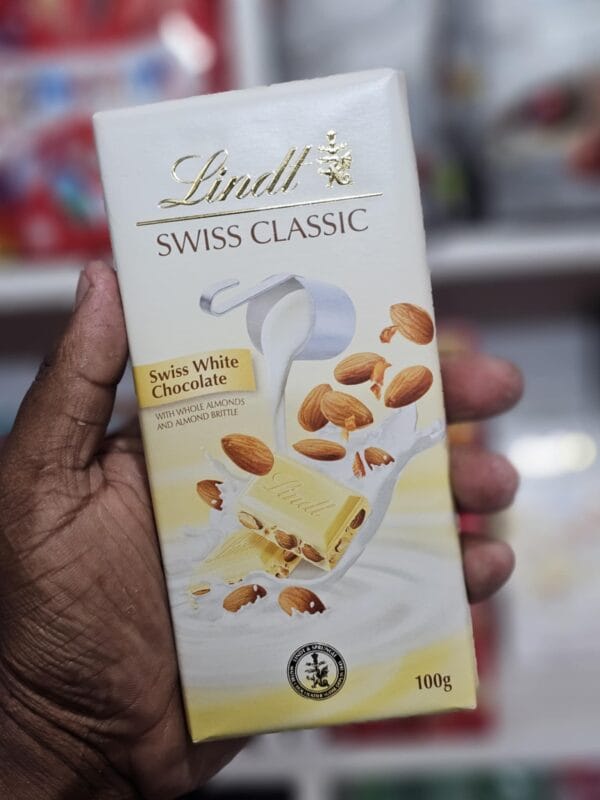 Lindt Swiss White Chocolate with Almond Brittle 100g