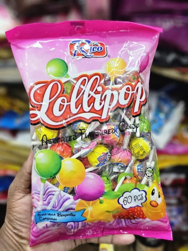 60 pcs Big Packs Rico Assorted Lollipop