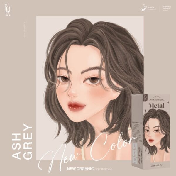 Kota Cosmetics Metal Hair Color - Ash Grey 100ml