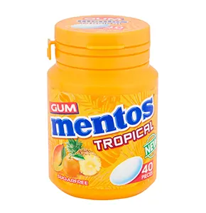 Mentos Gum White Tropical - 56gm
