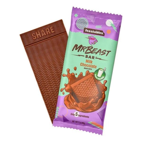 MR BEAST Feastables Milk Chocolate Bar- 60g (2.1 OZ)