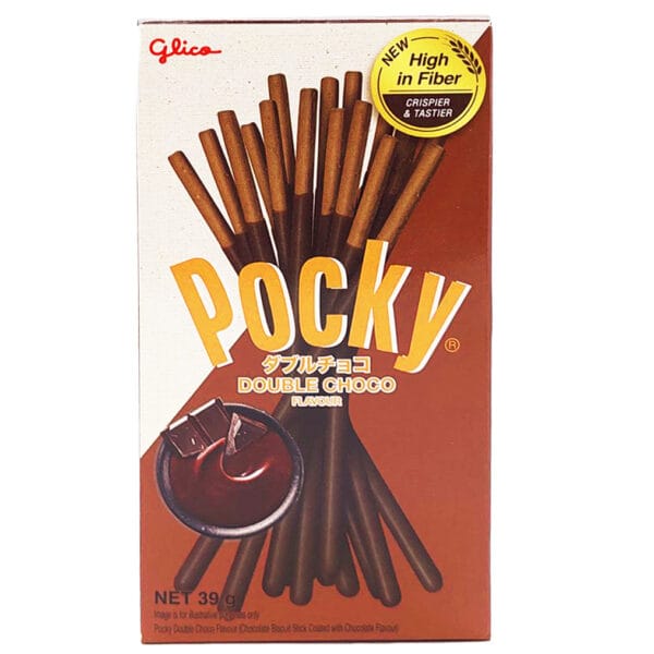 Biskuit Stik Double Choco - Glico Pocky - Biskuit Stik Cokelat - 47gr